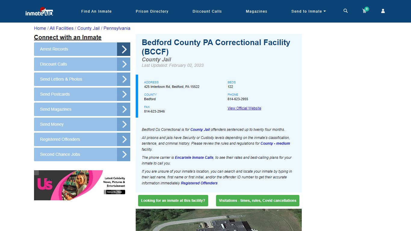Bedford County PA Correctional Facility (BCCF) - InmateAid